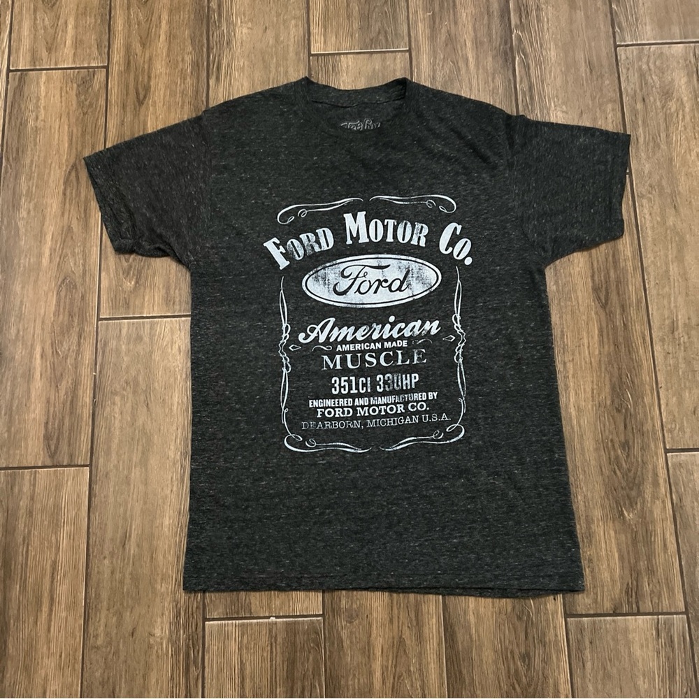 FORD Motor Co Muscle Car Mens Gray T-Shirt Size M